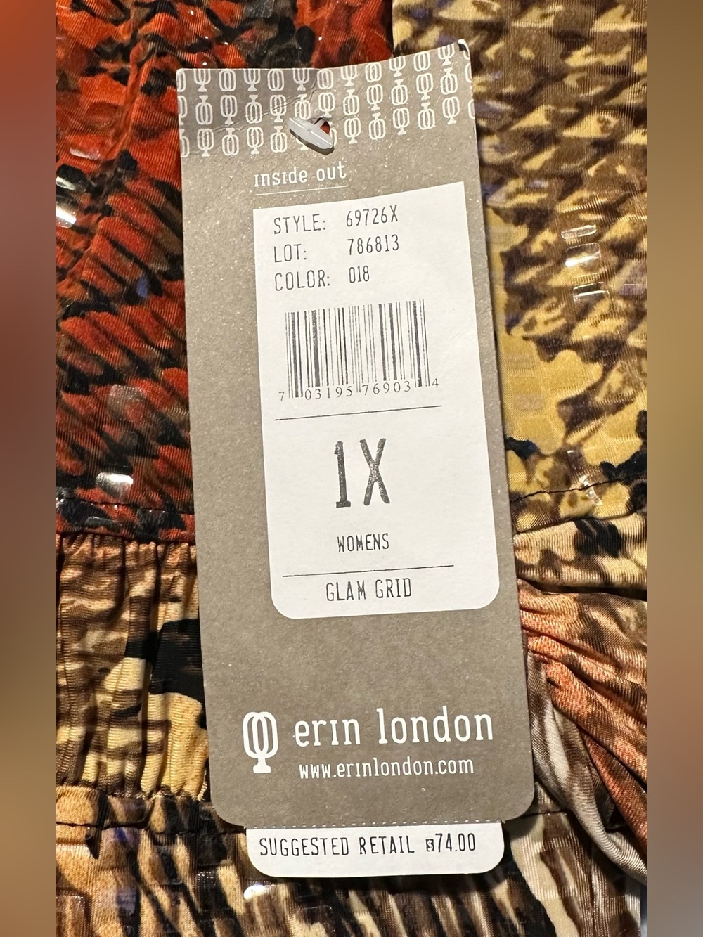Erin London Snake-Print Full Zip Jacket Y2K Eclectic, Western Glam Size 1X - Picture 10 of 10